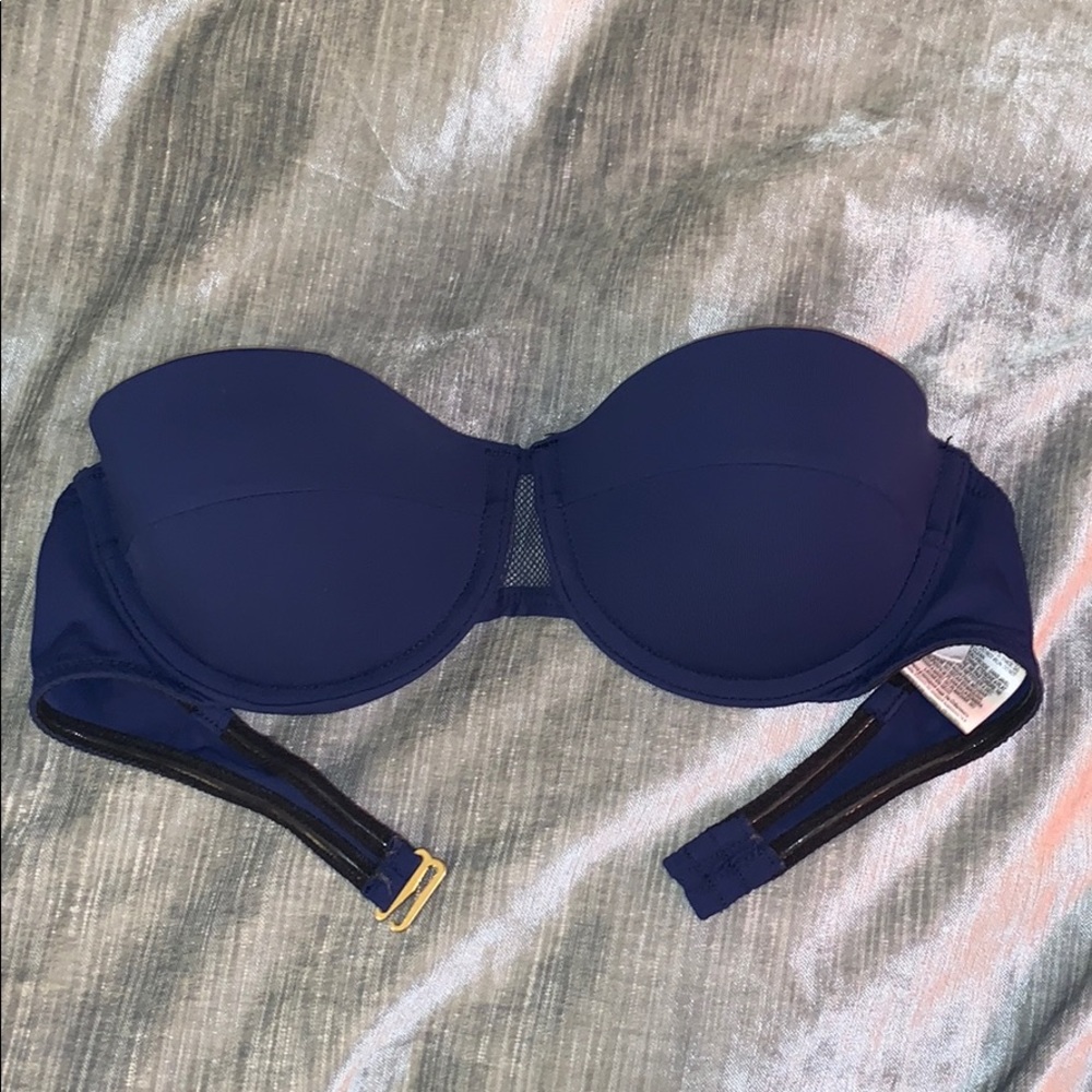 Navy Strapless Bikini top